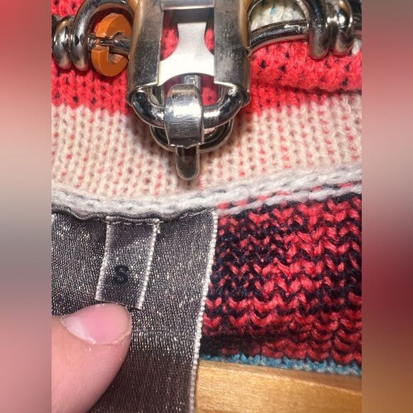 Anthropologie Moon Collection Western Boho Cardigan Geometric print size S GUC - Picture 8 of 10